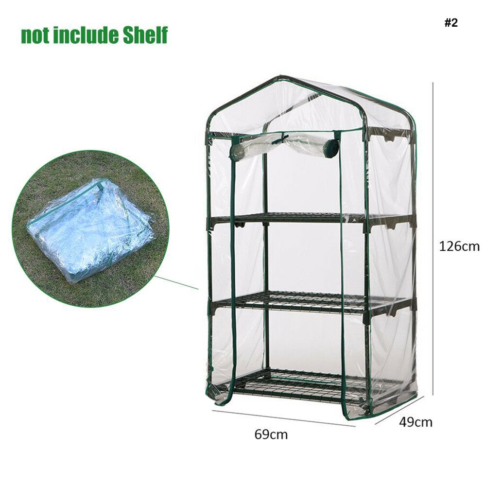 Bolsas para cultivo de plantas, Mini invernadero para jardín, plántulas para casa verde, cubierta de plástico PVC transparente para jardín, invernadero, cultivo de casa: 02