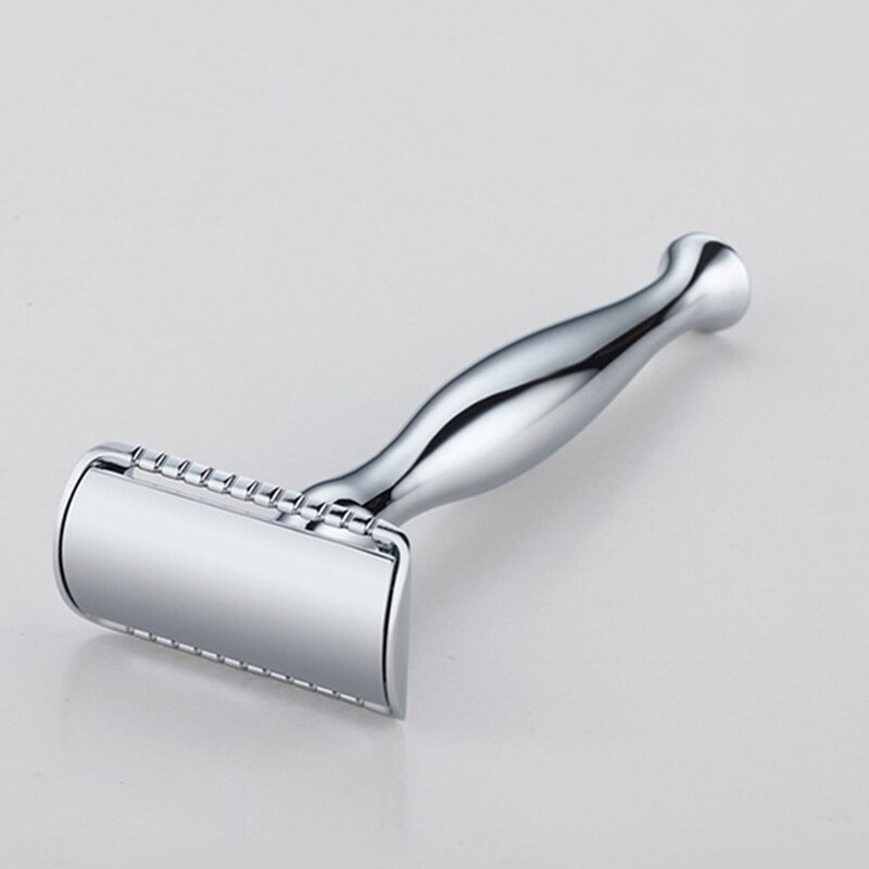 Long Handle Razor Copper-Zinc Alloy Men's Double-Sided Portable Razors Safety Shaver