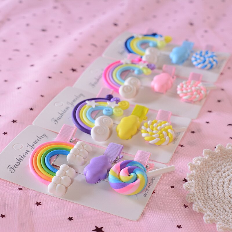 Forcina per bambini super cute cute lollipop hairpin girls baby color hairpin scoppi accessori per capelli con clip piccola