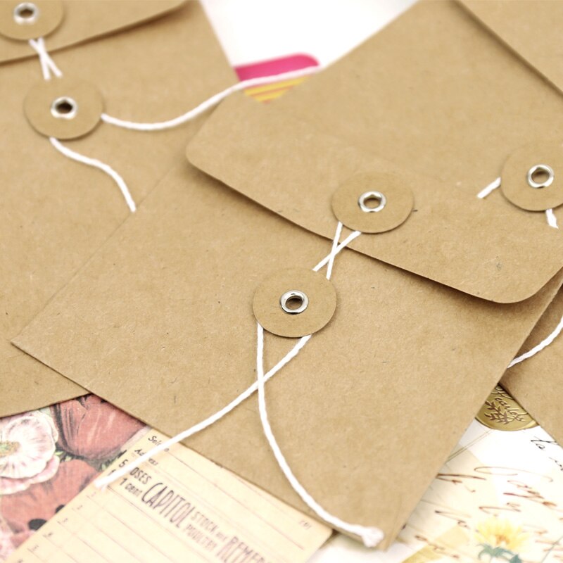 Mypretty-sobres de papel Kraft DIY, carpeta de cierre de papel, organizador TN, herramientas de colección, accesorio de decoración, 6 uds.