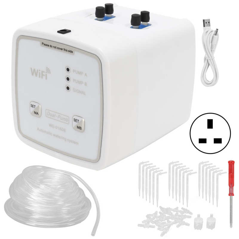 WIFI Intelligent Garden Irrigation Timer Drip Irrigation Kit Watering System 100-240V: UK