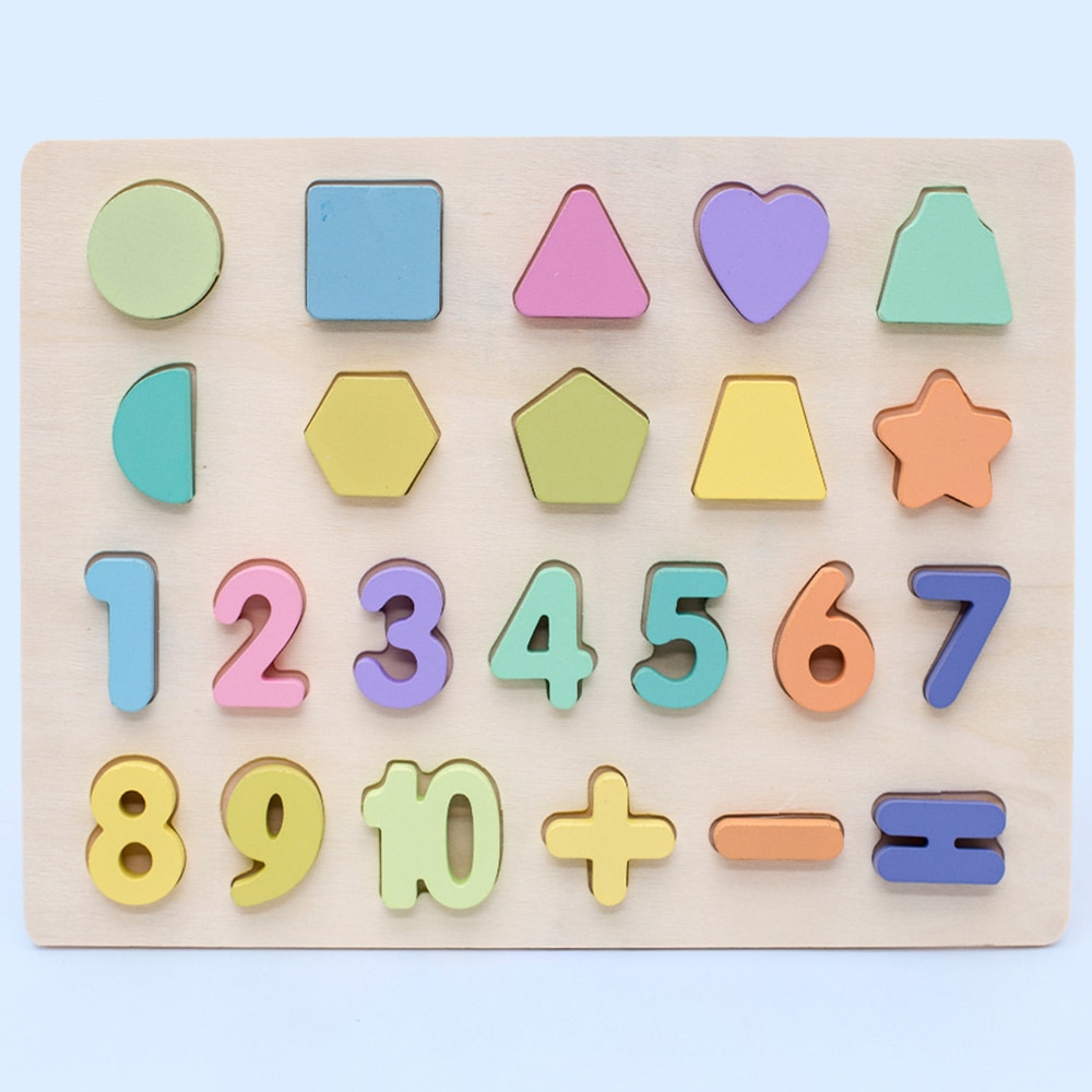 Colourful Wooden toy Alphanumeric Alphabet Jigsaw Puzzle Board Children &#39;s preschool Early Educational Toys For Kids