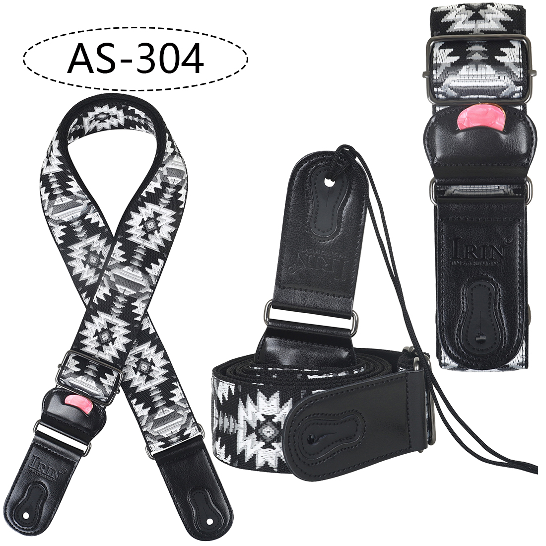 Correa de guitarra para bajo, correas bordadas de cuero y algodón, correa ajustable para el cuello con selección, accesorios para bajo y guitarra acústica eléctrica: Borgoña