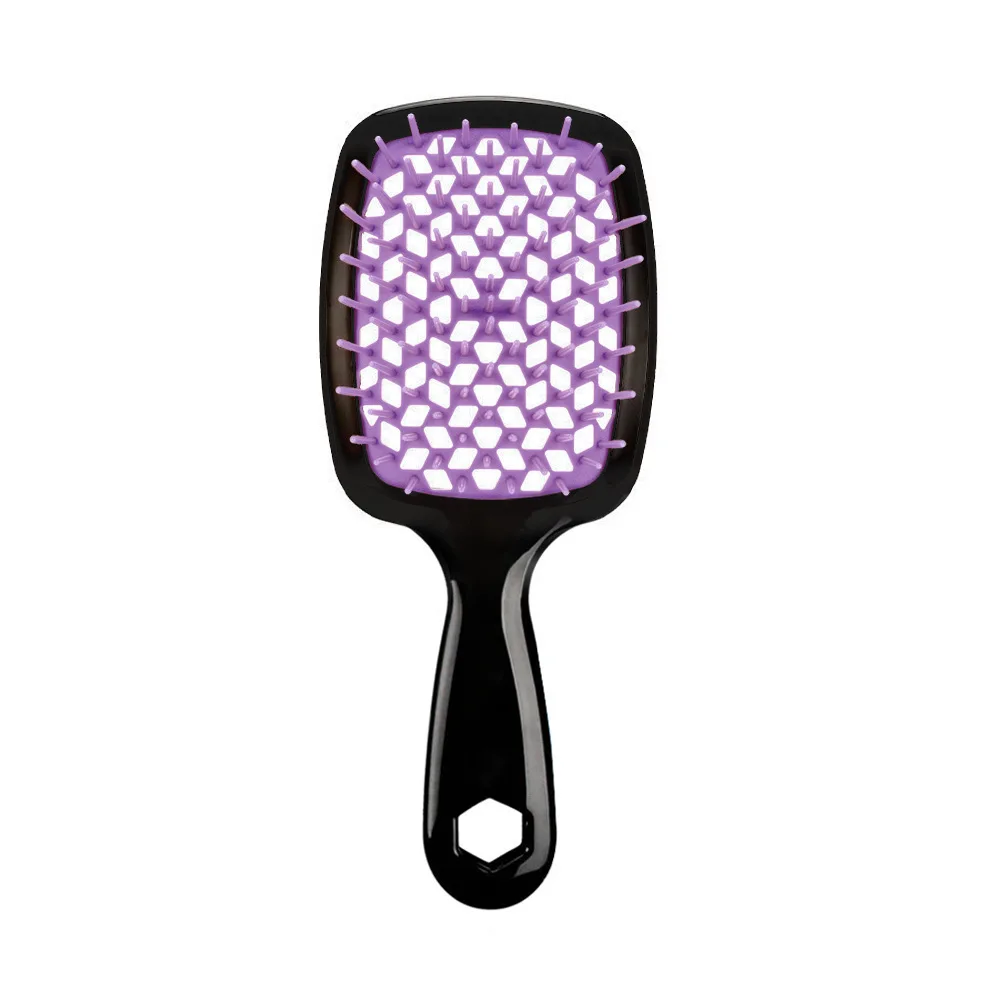 Peigne de Massage du cuir chevelu ajouré, brosse de Massage pour shampoing, pour bain, lavage des cheveux, flacon pulvérisateur, outils de Salon de coiffure, 1/2 pièces: YELLOW