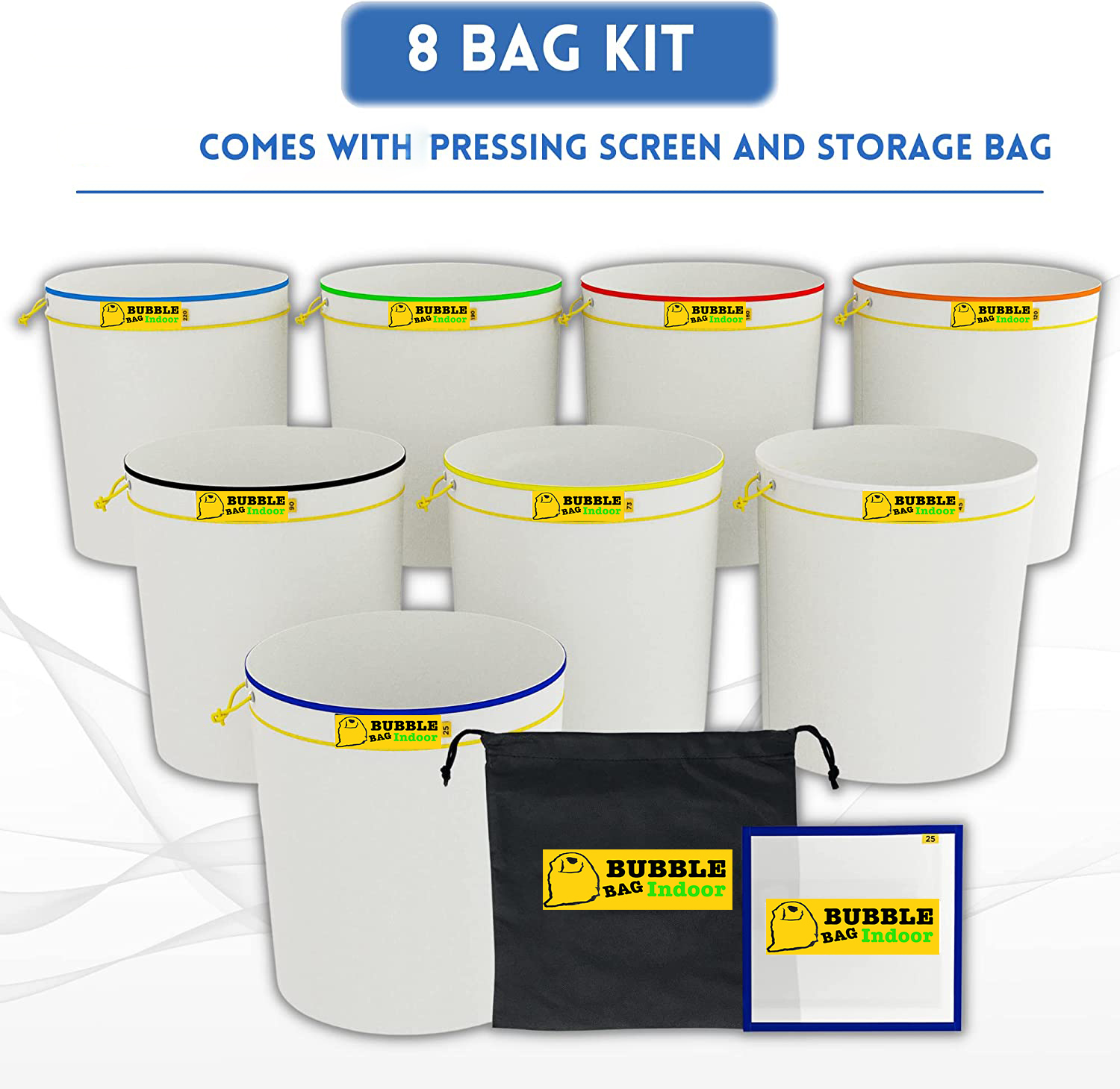 55Gallon Big All Mesh Bubble Bags Herbal Ice Extractor Hash Essence Shampo Wine Filter Herbal Extraction Grow Bag