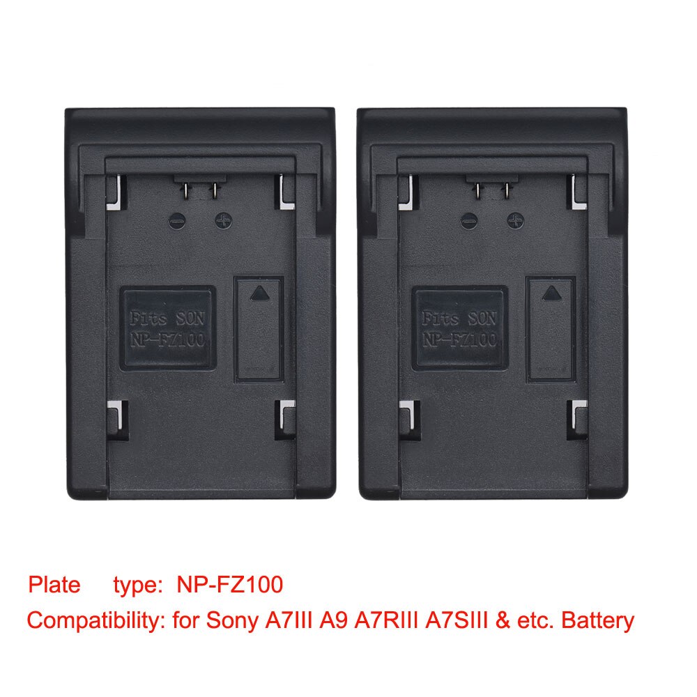 Andoer 2 pezzi NP-FZ100 piastra batteria per Neweer Andoer Dual/quattro canali caricabatteria per Sony A7III A9 A7RIII A7SIII: Option G