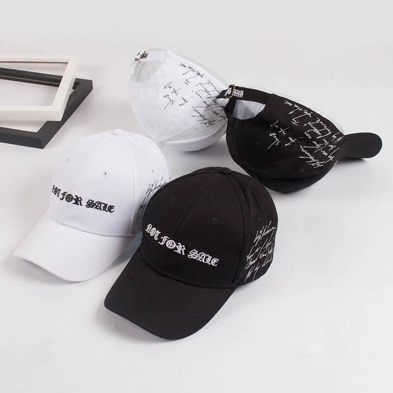 summer letter embroidered duck Cap Black curved brim baseball cap men and women trend casual versatile student hat