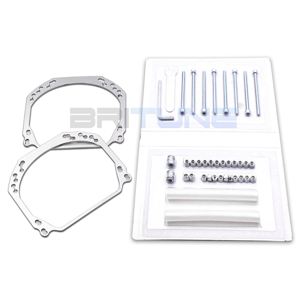 Kit de tornillos adaptador de marco de transición para Hella 2 a Hella 3R G5/E46-R AL/Q5 Bixenon proyector lente faro lentes retroadaptable de coche: Adapter With Screws