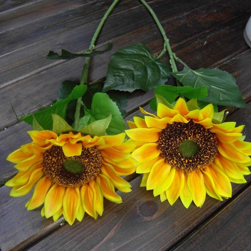 Floor Artificial Bouquet Single Sunflower Home Decoration Artificial Flower Wedding Arrangement Intensive Care: Default Title