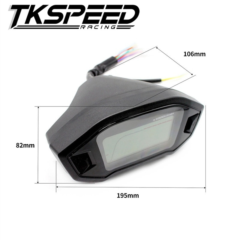 Universel Moto LCD Compteur de Vitesse Numérique Kilométrage Rétroéclairage Moto pour2, 4 Cylindres