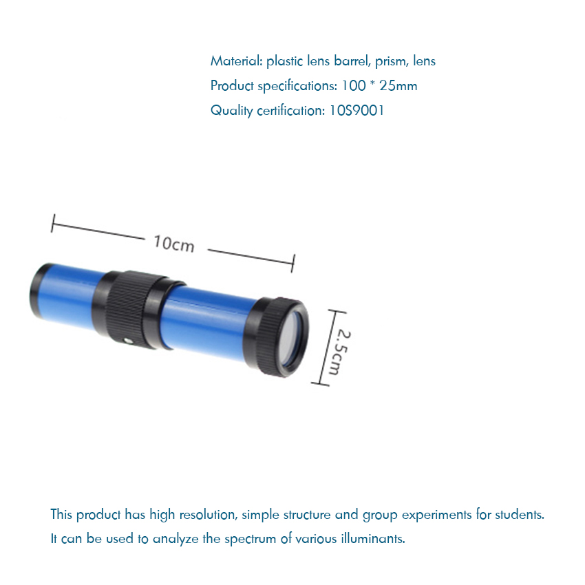 Handheld Direct Vision Spectroscope Handy Spectroscope Light Emission Spectroscopy Spectrum Physics Science for School Use