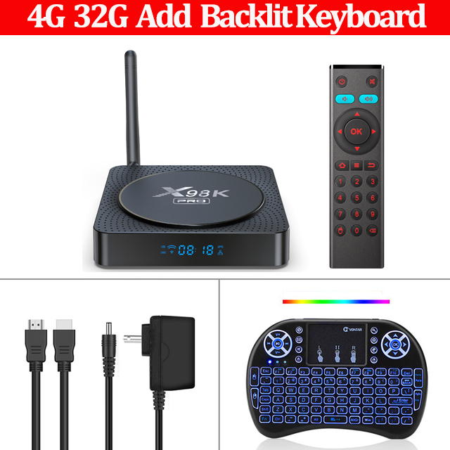 X98K Pro TV Box Android 11.0 Rockchip RK3566 4GB 32GB BT Decodificação Antena Externa Dual Wifi 1000M LAN 4K 8K Media Player: Laranja / Eu Plug