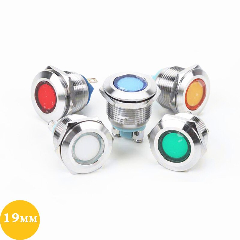 GUUZI 4 x 12 mm Voyant LED 220-230 V Signal Lumineux étanche Panneau