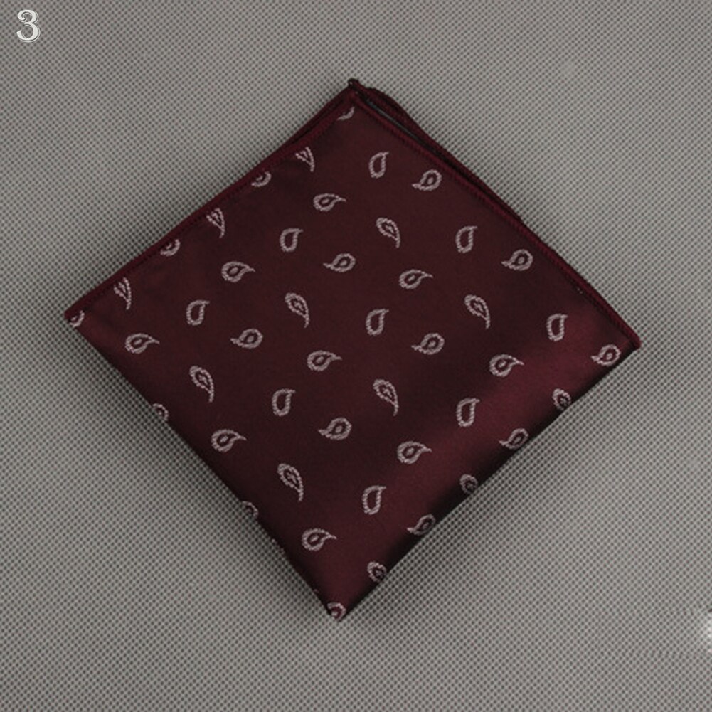 Luxury Men's Handkerchief Polka Dot Striped Floral Printed Hankies Polyester Hanky Business Pocket Square Chest Towel 23*23CM
