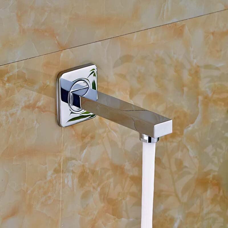 Wall Mounted Shower Faucet Below Spout Chrome Finished Concealed Bath &amp; Shower Spout
