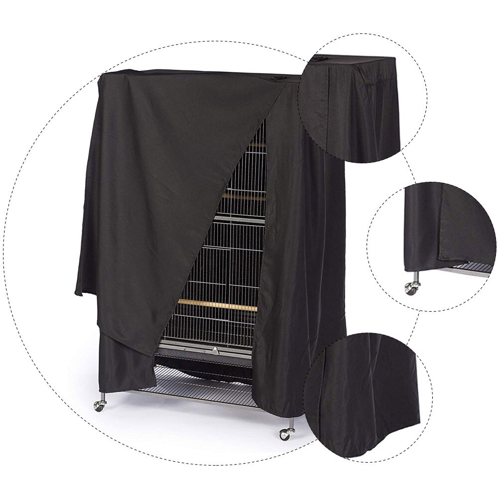 Pet-Kooi Hok-Covers Vogelkooi Cover Waterdichte Kooi Cover Beschermende Stofkap Zwart Levert Oxford-Clothwaterproof