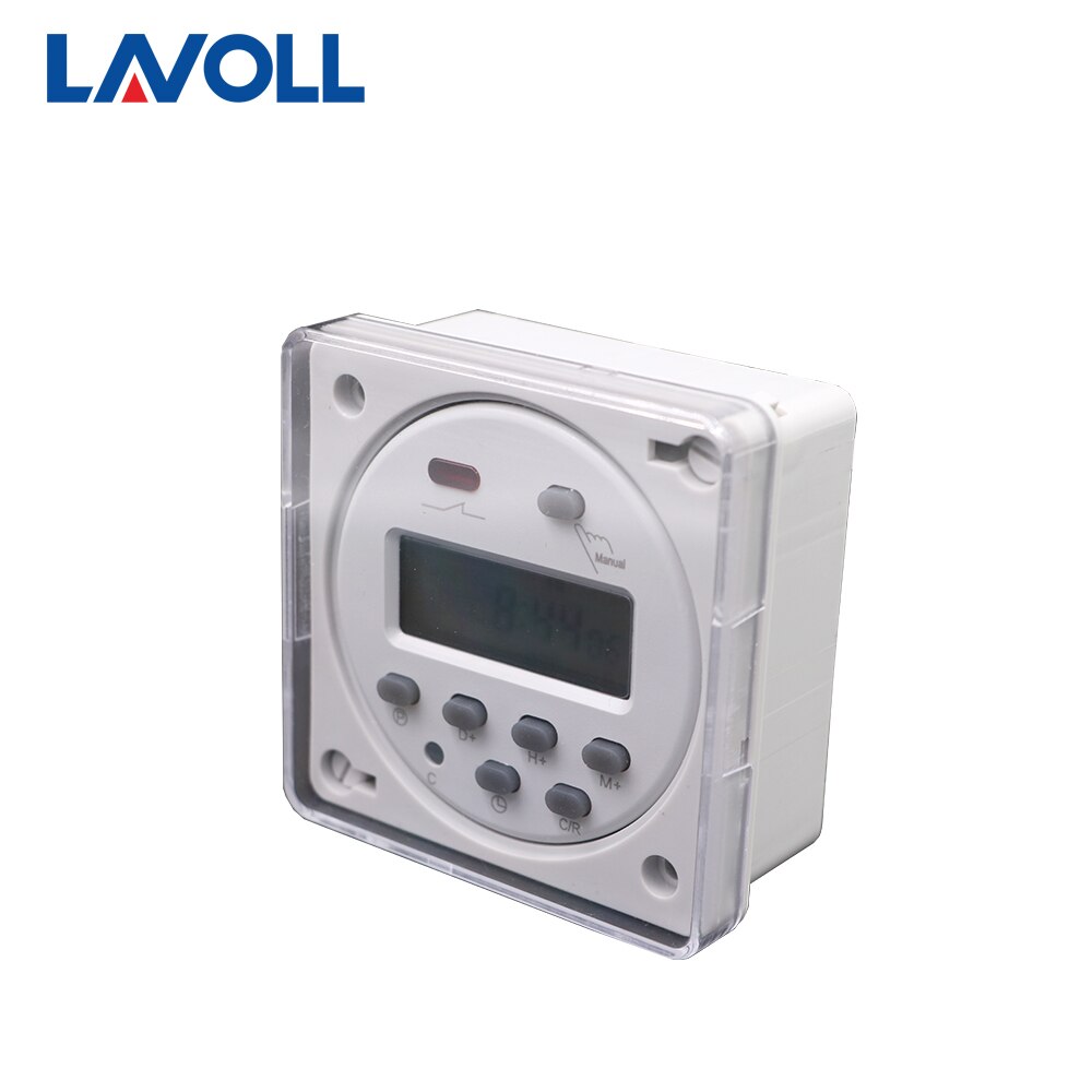 CN101A avec couvercle minuterie relais interrupteur de lumière programmable minuterie numérique swith avec couvercle de protection hebdomadaire