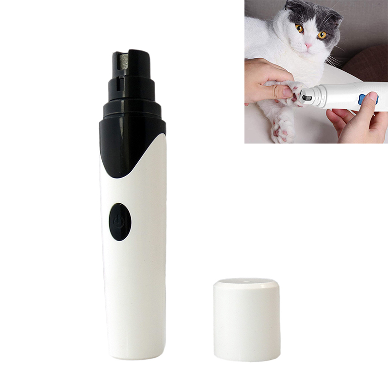 Rechargeable Dog Nail Grinders USB Charging Pet Nail Clippers Quiet Electric Dog Cat Paws Nail Grooming Cleaning Trimmer Tools