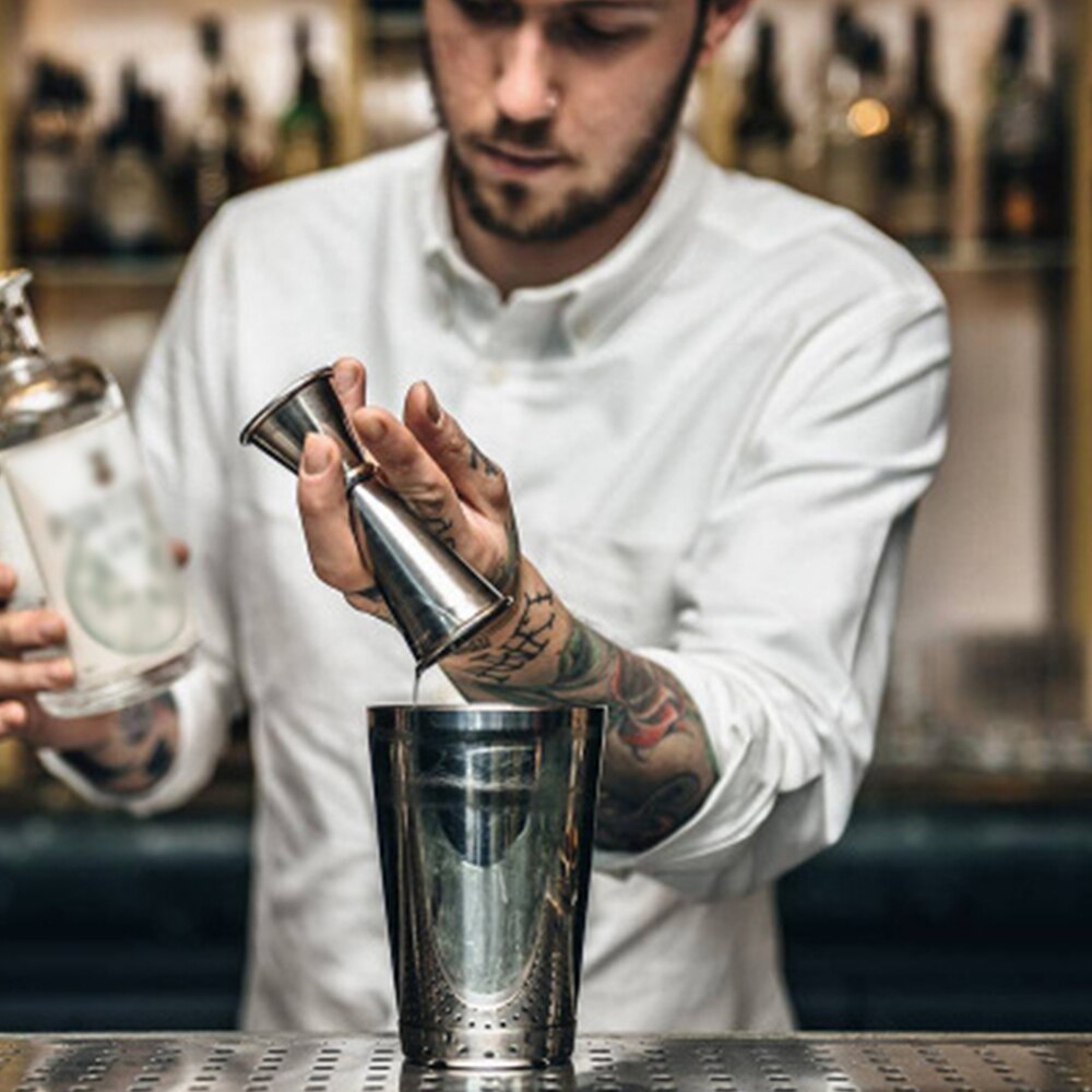 Cocktail dubbel huvud bar jigging maskin rostfritt stål mäter vin bartender verktyg ounce kopp skala volym cocktailglas
