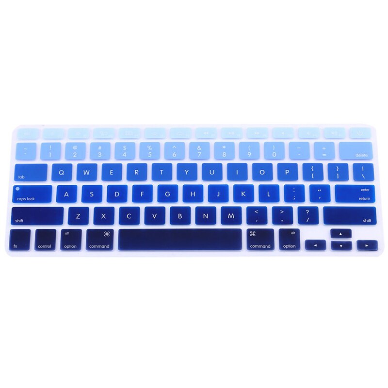 Regenbogen Silikon Tastatur fallen Abdeckung Haut Schutz für iMac Macbook Profi 13 "15" Abdeckung Schutz: Blau