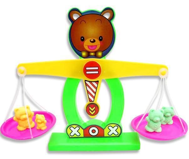 Bear balances scales early childhood toys children practice digital additions and balances balance