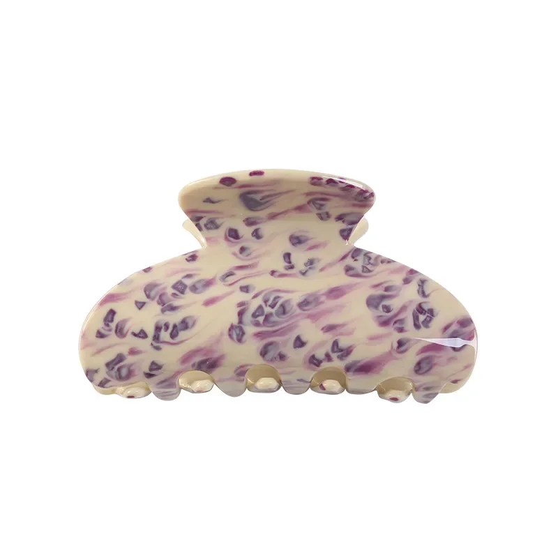 3.35 Inch Korean Style Acrylic Sheet Printing Hair Claw for Women ladies Crab Shaped Hair Clip Clamps Hair Jewelry
