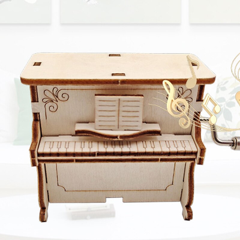 2Pcs Astronomy Sun Earth Moon Planet Solar System Model and DIY Music Box Game Puzzle Cutting Crafts Kits Kid Science Geog