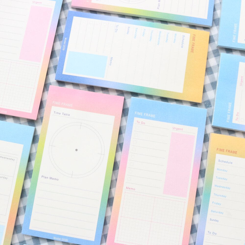 Domikee cute undated planner notepad school student time agenda planner memo pad: weekly monthly daily planner list