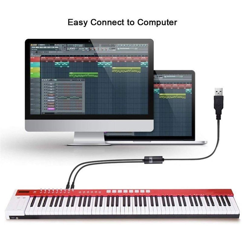 Muziek Editing Accessoires USB Naar 2 MIDI Interface-Adapter Kabel Converter PC Keyboard Synth Adapter Elektrische Piano Drum