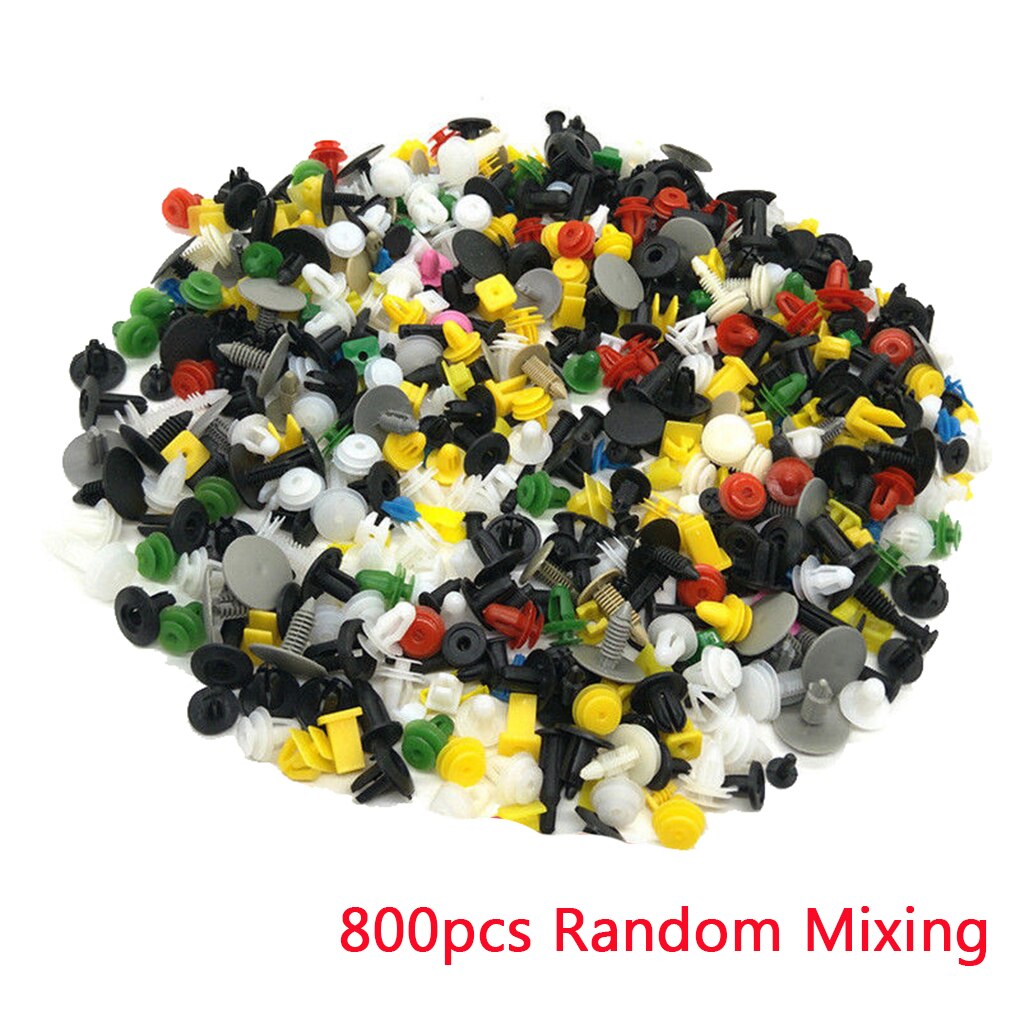 Universal Auto Fastener Car Bumper Clip 1000PCS Mixed Vehicle Retainer Rivet Door Panel Fender Liner Car Styling: 800PCS