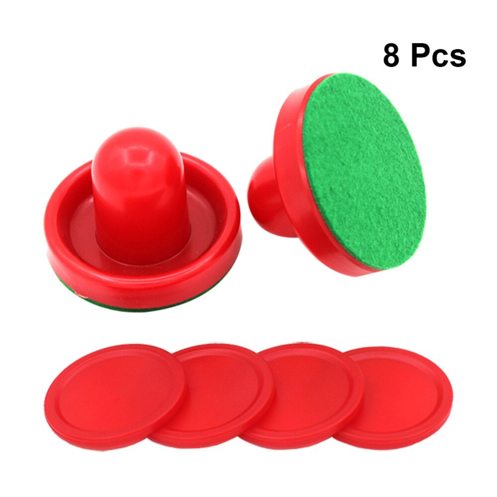 8 stk 96mm air hockey pushers pucks erstatning for spillbord keepere header kit air hockey utstyr tilbehør (rød)