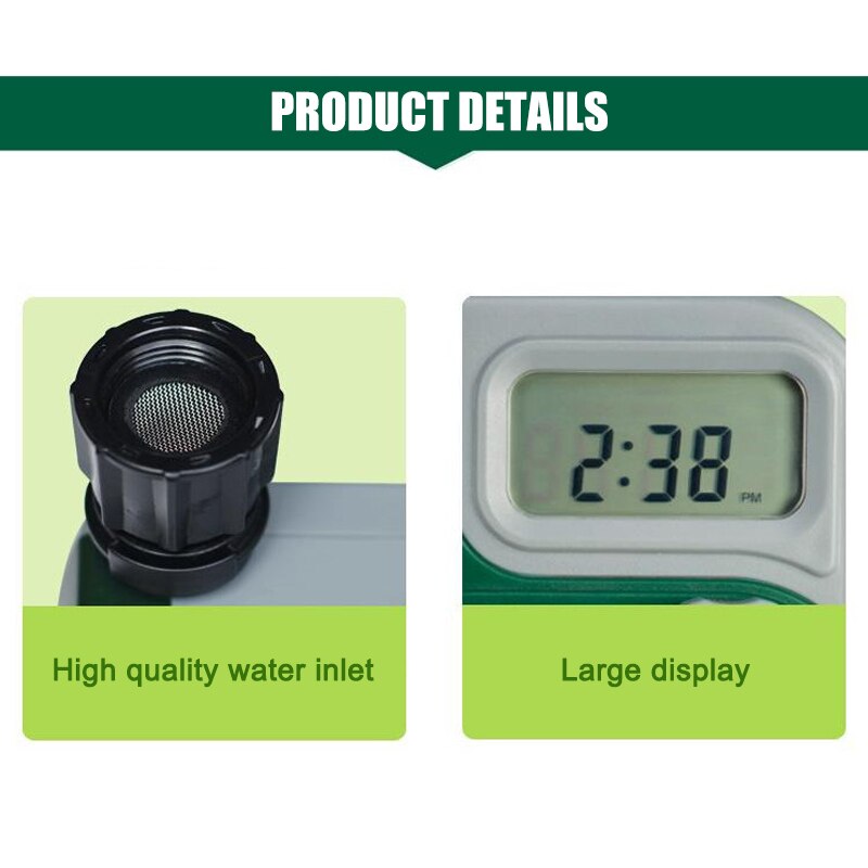 Digital Electronic Hose Sprinkler Water Timer Garden Irrigation Controller Large LCD Screen _WK