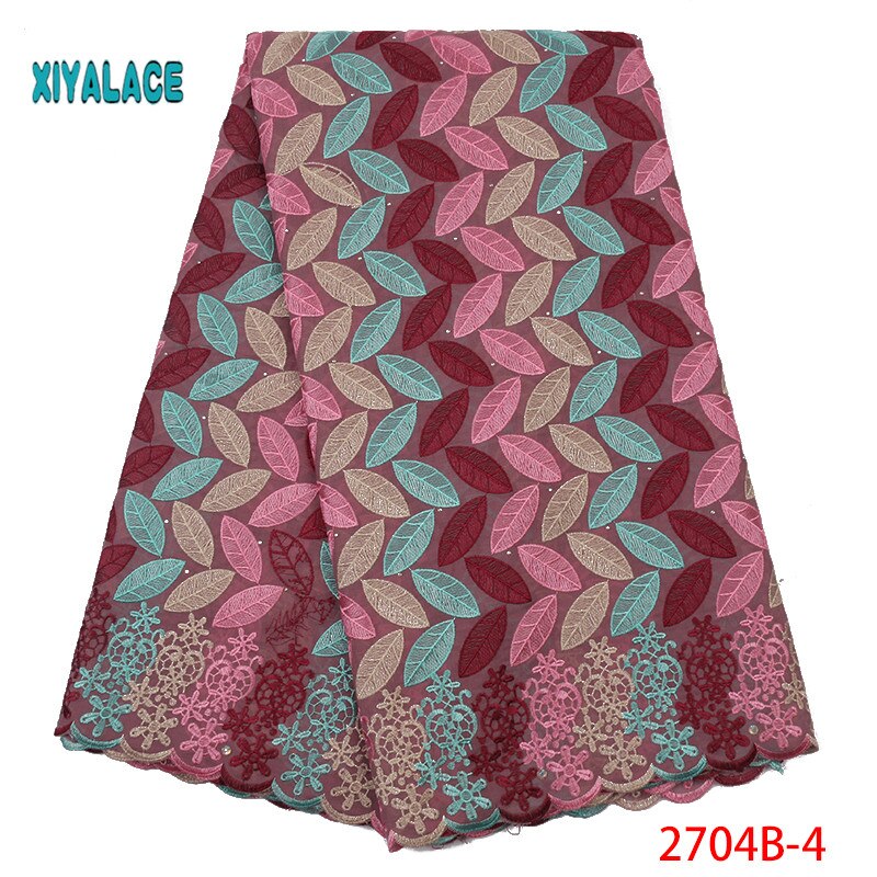 suisse Voile dentelle en suisse jolie 100% coton suisse Voile lacets pour africain couture dentelle YA2704B-2