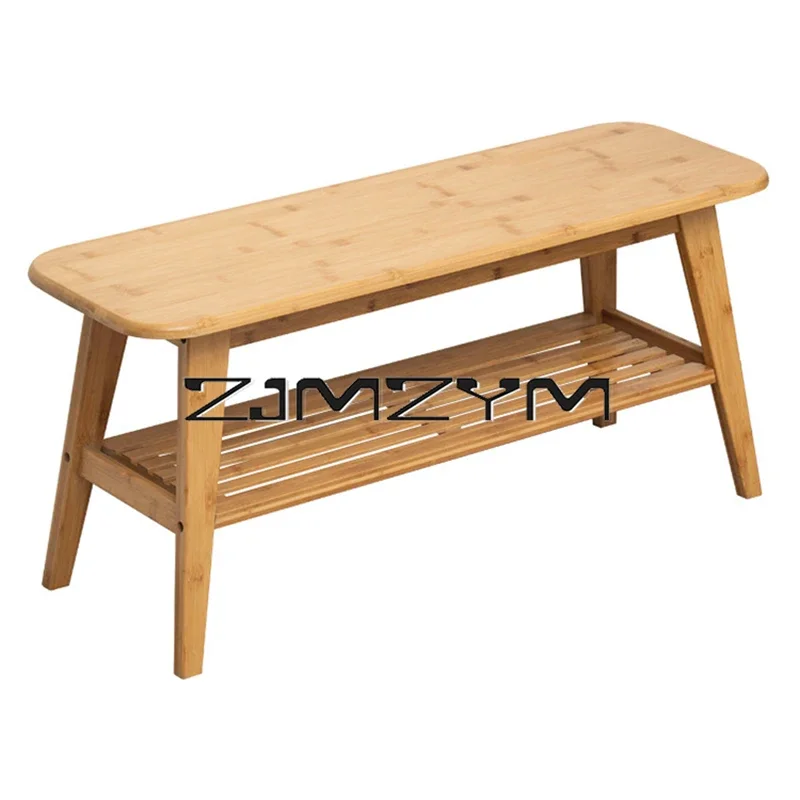 Tabouret de chaussure de porte de maison en bois, tabouret long nordique, chaussure de porte intégrée, meuble de salon T1