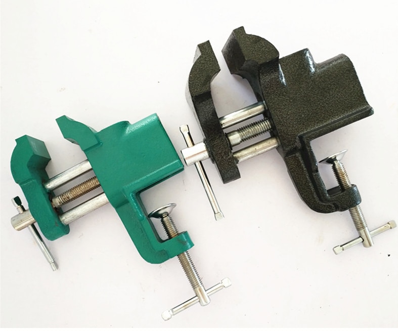 Multifunctional Aluminium Alloy 38mm Metal Table Vice Bench Clamp Screw Vise for DIY Jewelries Craft mould Fixed Repair Tool