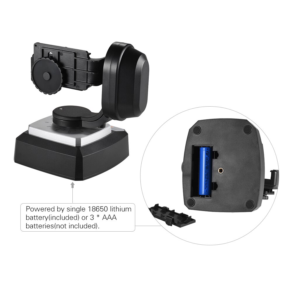 Zifon YT-500 Afstandsbediening Pan Tilt Auto Gemotoriseerde Roterende Video Statiefkop Stabilisator Voor Smartphone Tripod Heads