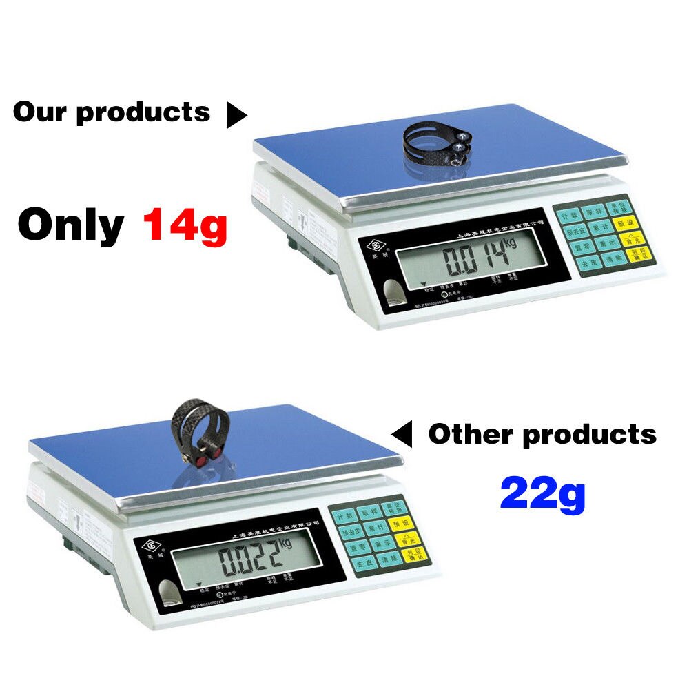 14G/Peice Full Carbon Fiets Zadelpen Klem Road Mtb Fiets Zadelpenklem Fietsen Onderdelen 34.9/31.8 Mm 3K Mat/Glanzend