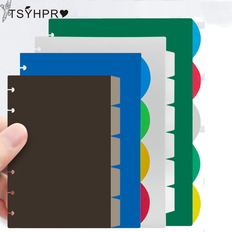 Separadores de índice coloridos de agujeros de seta A4/A5/B6, divisores de revistas, accesorios para cuadernos