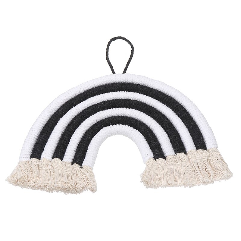 Kleurrijke Regenboog Macrame Tapestry Opknoping Geweven Macrame Tapestry Handgemaakte Woondecoratie Craft Voor Kinderen Room Decor