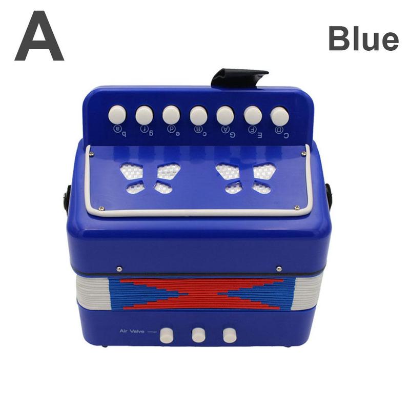 7 Keys 3 Buttons Mini Accordion Musical Instrument Children Kids Educational Birthday Accordion For Beginners Portabl E0r0: A