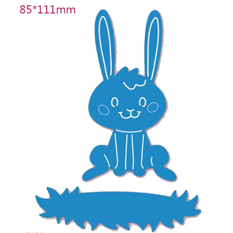 Dejlige dyr kaniner form skæreform scrapbooking diy håndværk dekor prægning stencil: Kaniner