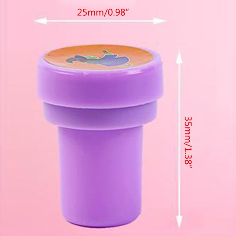 Self-ink Seal Stamp Homework Review Stamper Cartoon Stamps School Teacher Props Interactive Children Education Toy 10pcs