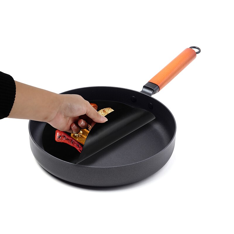 High Temperature Non-Stick Pan Frying Pan Pad Round Teflon Pan Liner Prevent Sticking Food Pot Kitchen Tool