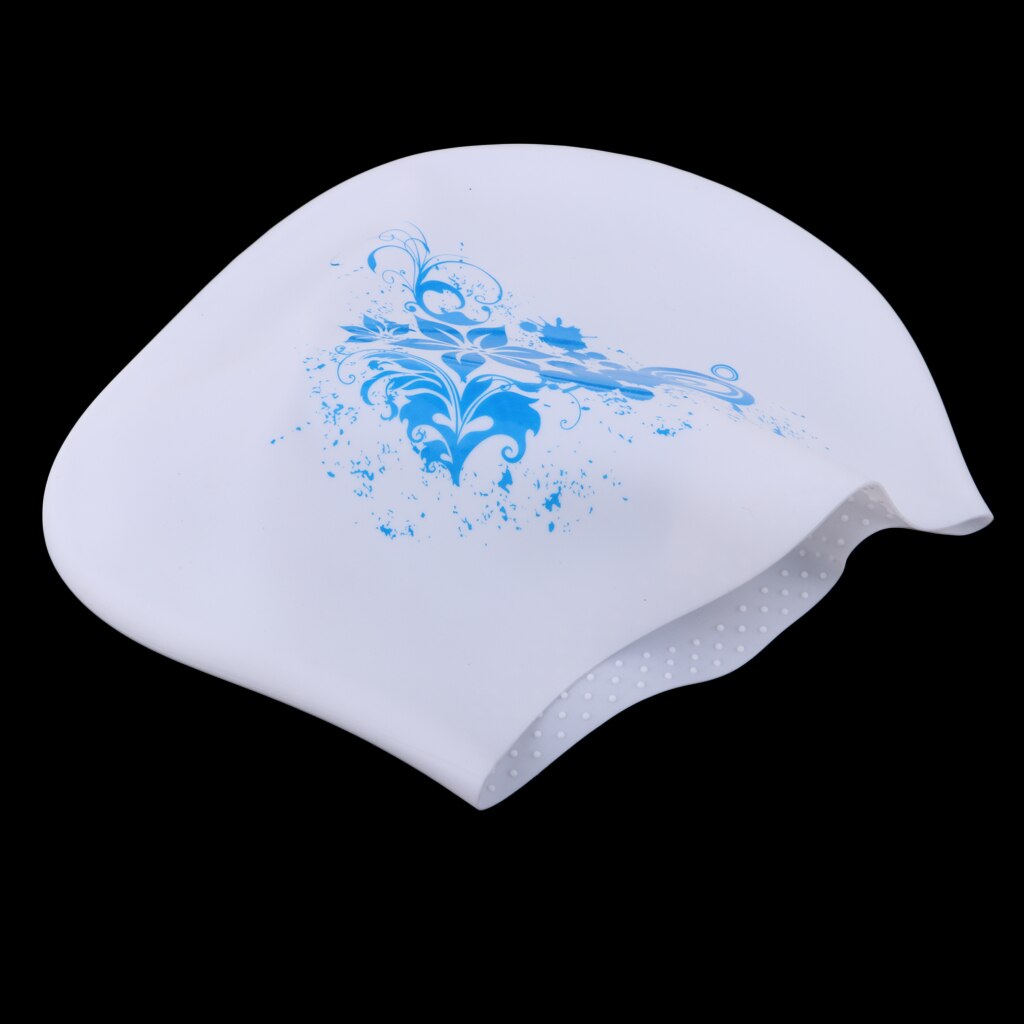 Elastic Silicone Long Hair Swimming Swimming Pool Hat for Swimmers with Long Thick Curly Hair for Women Girls Men