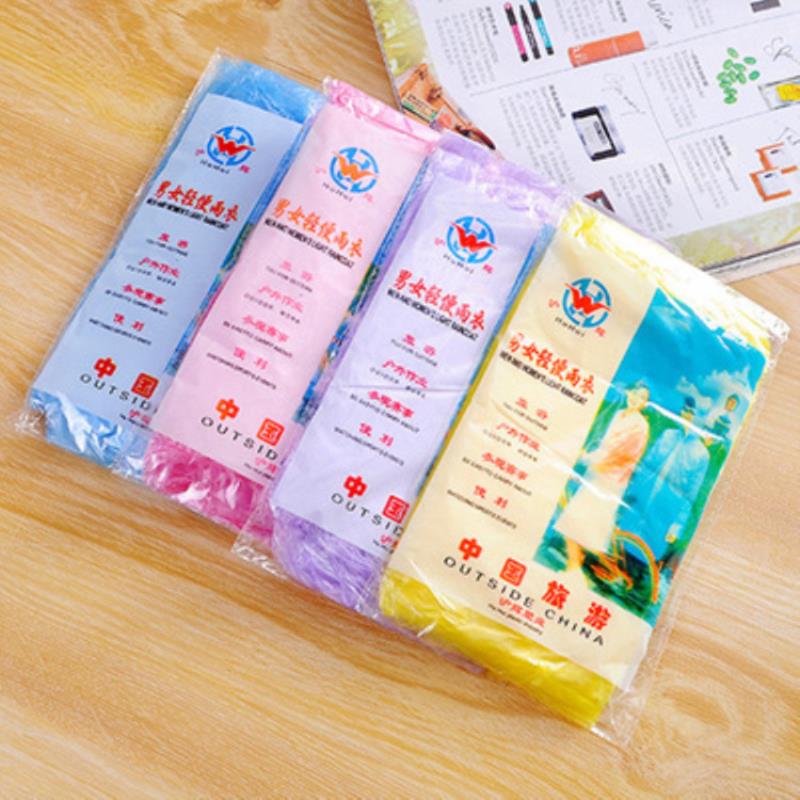 Disposable PVC Raincoat Rainwear Suit Thickened Waterproof Rain Poncho Coat Adult Clear Transparent Camping Hoodie