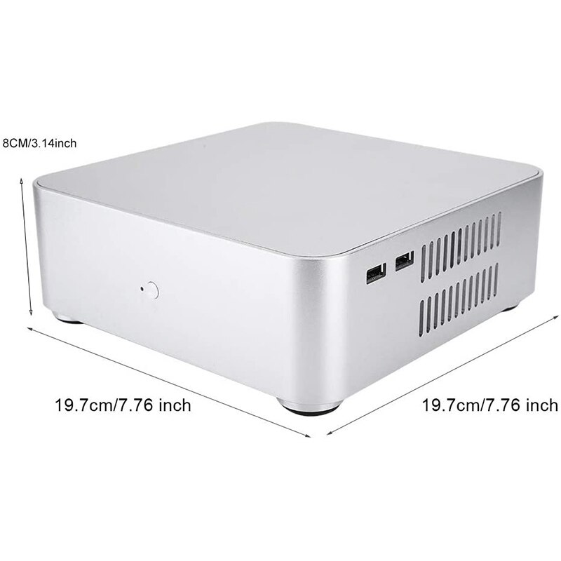 H80S HTPC carcasa de chasis de refrigeración Mini ITX Slim Office Home Gaming práctica carcasa de aleación de aluminio para ordenadores PC