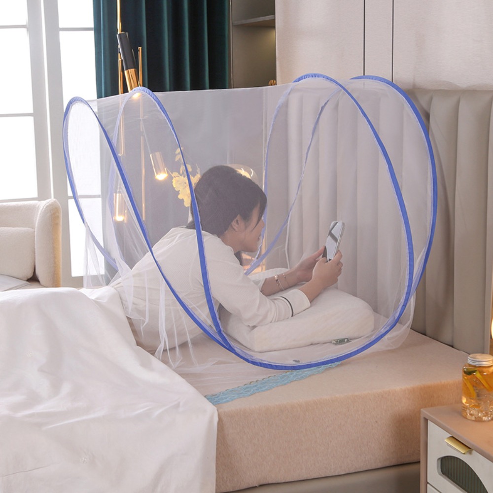 Klamboe voor uitstapjes Opvouwbaar anti-muggen-insectennet voor hoofdslapen Draagbaar enkel klamboe voor bed Zomer
