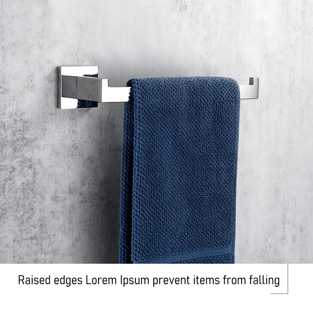 Accesorios de WC cromados pulidos, soporte de papel higiénico, gancho de pared, toallero, colgador de batas, juego de accesorios de baño de acero inoxidable