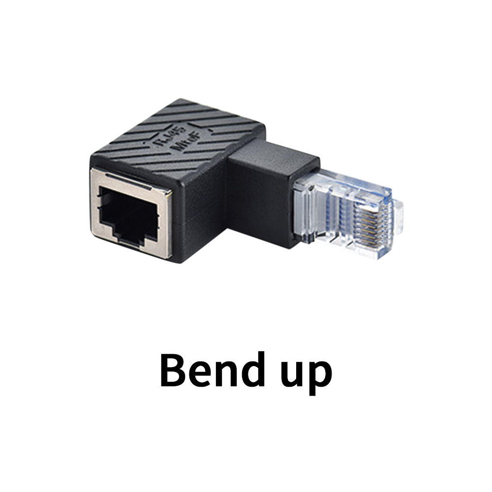 RJ45-Stecker auf Buchse, Konverter, 90-Grad-Winkelverlängerungsadapter für Katze5, Katze6, LAN, Ethernet, Netzwerkkabel, Anschlussverlängerung: Orange