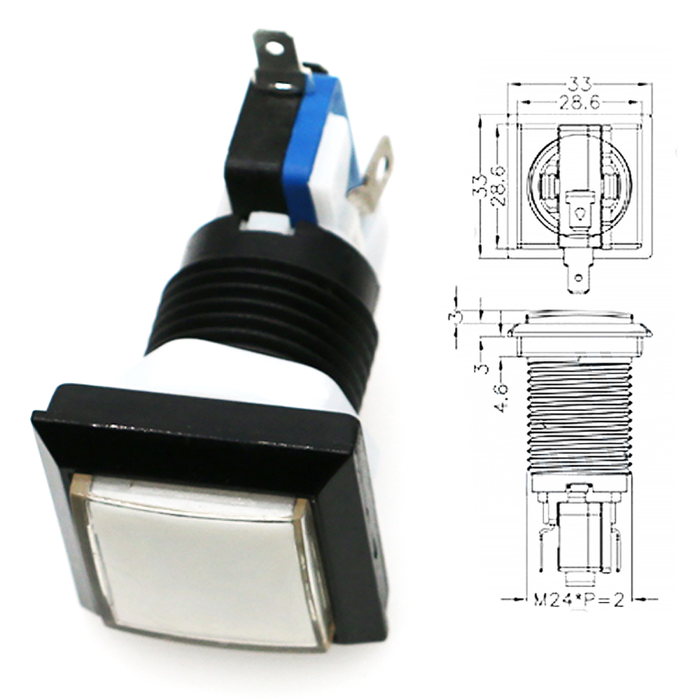 Arkade-Spiel Licht Druckknopf LED 12V beleuchtete Video-Münz automat Kran Kralle Flipper Teile mehrere Größen verfügbar: Grün
